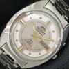 ОРИГИНАЛЬНЫЕ ВИНТАЖНЫЕ ЯПОНСКИЕ МУЖСКИЕ ЧАСЫ ORIENT CRYSTAL АВТОМАТИЧЕСКИЕ СЕРЕБРИСТЫЙ ЦИФЕРБЛАТ a706962-1