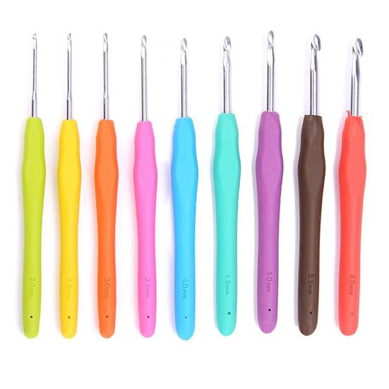 Набор крючков для вязания, несколько аксессуаров, прочная, удобная ручка, спицы для вязания крючком для бабушки