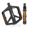 GORIX Bicycle Reflective Cross Black Pedal Replacement for Road and Other Perfect for Commuting and School Pedals, Flat, Nylon, Bike, (GX-FY579)