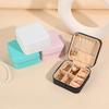 Portable Mini Jewelry Storage Box Travel Organizer Jewelry Case Leather Storage Earrings Necklace Ring Jewelry Organizer Display