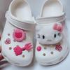 Милый мультяшный набор вилок Hello Kitty, украшение для пряжки обуви, DIY, съемные аксессуары для тапочек, подарок