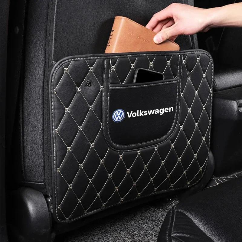 Hijk1 ·Защитная накладка на спинку сиденья автомобиля VW от пинков Автоаксессуары Для Volkswagen Polo Golf GTI CC Tiguan Arteon Passat Jetta Touareg