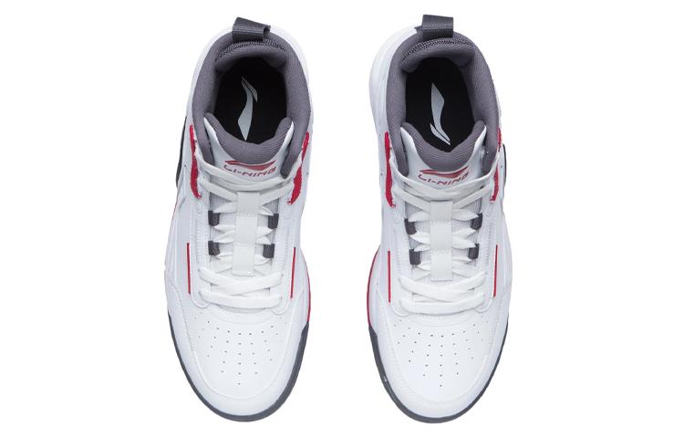 Li Ning Баскетбольные кроссовки мужские высокие белые/черные/красные AGBR081-1