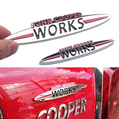 3D Металлическая эмблема Логотип John Cooper Works Значок на решетку радиатора Автомобильная наклейка на багажник Автоаксессуары Для Mini R56 R50 F56 R52 R57 R58 R6