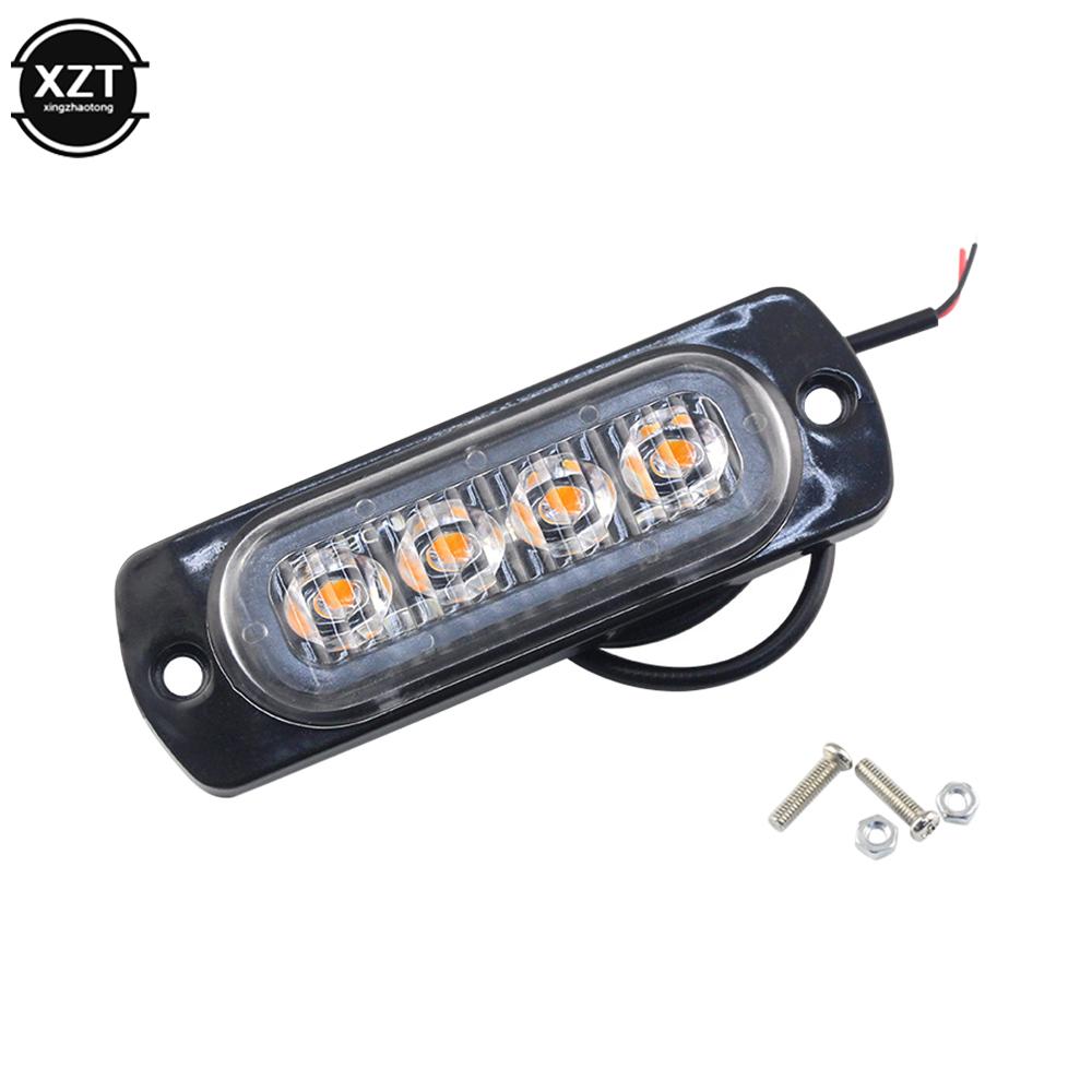 Ультратонкий 4 светодиода автомобильный светодиодный габаритный фонарь 12-24 В без мигающего бокового габаритного фонаря для внедорожника грузовика мотоцикла световая панель