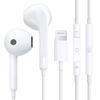 Сертифицированный iPhone проводной Lightning iPhone Lightning Lightning с дистанционным управлением, совместимый с наушниками Lightning Wired White [продукт MFi],