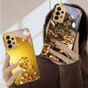 Золотой символ богатства Для Samsung A36 A35 A34 A33 A32 A31 A26 A25 A23 A22 A21s A73 A72 A71 A42 A56 A13 16 Золотой стеклянный чехол для телефона