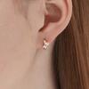 14K Simple One-Touch Cubic Earrings C24EGP209