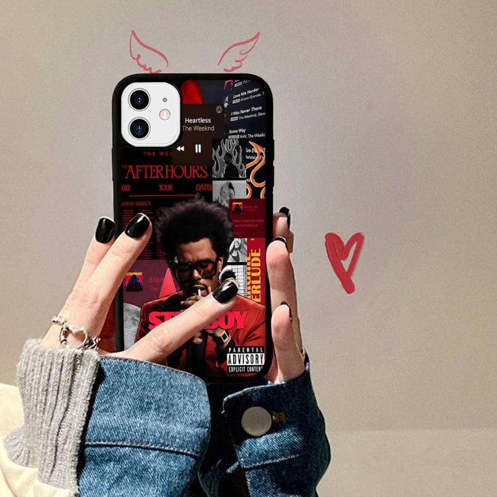 Популярный хип-хоп рэпер The Weeknd для iPhone 17 16 15 14 13 Pro 12 11 Pro Max Жесткие чехлы для телефона из ПК+ТПУ Задняя крышка