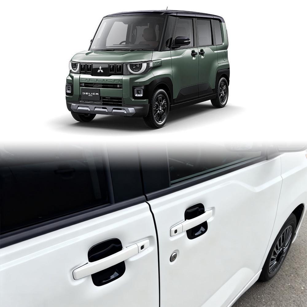 Накладка на нишу ручки двери Mitsubishi Delica Mini: Декоративная гальванизированная рамка для моделей 25-26