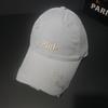 American soft top ripped letter baseball cap men's and women's trendy brand cap showing face small embroidery hat