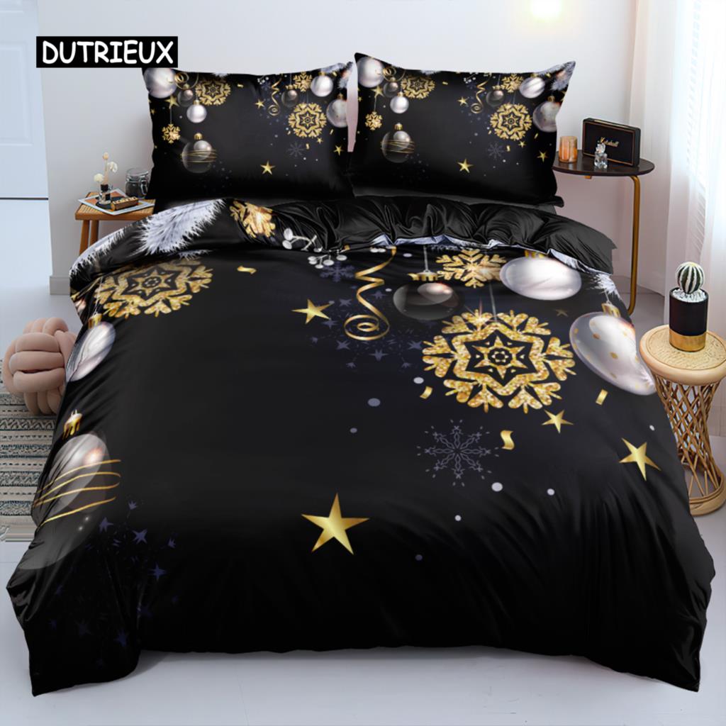 3D Floral Bedding Set Duvet/Quilt/Comforter Cover Sets Flower Bed Linen Merry Christmas Design Custom King Queen Full Size