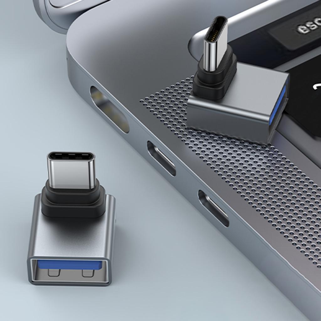 USB 3.0 Female to Type C Male 90-градусный угловой удлинитель USB C Upward Downward OTG Connector для ноутбука