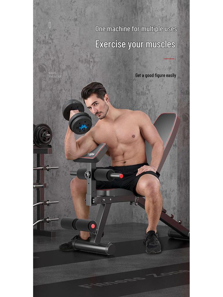 Скамьи для гантелей, скамьи для домашнего фитнеса, складные, не требующие установки, многофункциональные тренажеры для помещений на продажу.