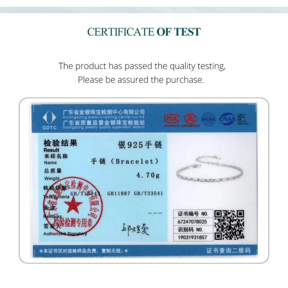 BAMOER White Gold Plated Bracelet for Women, 925 Sterling Silver Snake Chain Bracelet Dainty Fashion Basic Bracelet