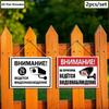 2pcs Russian Wooden Monitoring Warning Signs - Rectangle Hanging Ornament for Front Door, Wall, Store Decor - Ideal Gift for Friend & Family