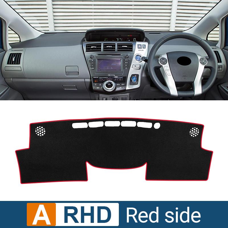 Для Toyota Prius V Alpha Daihatsu Mebius 2012-2018 ZVW40 чехол на приборную панель автомобиля, избегайте легких ковриков, анти-УФ-ковры, нескользящие