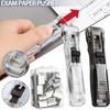Metal Clip Push Clipper Stapler Paper Fixing Organizing Stapler Reusable Portable Push Clamp