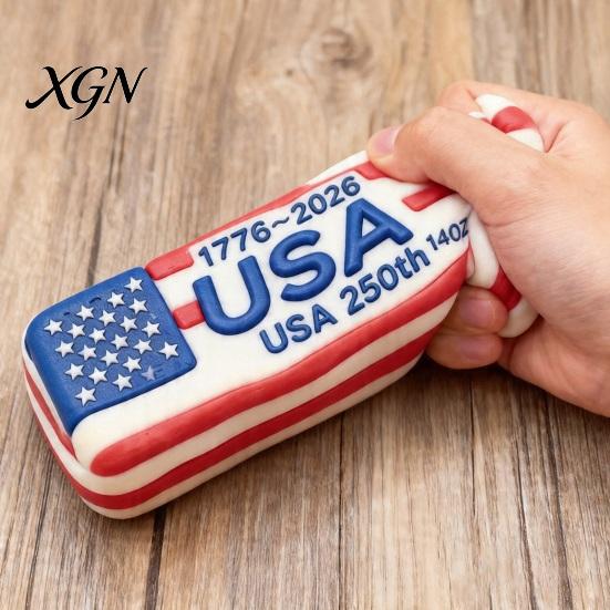 Stress Relief Squeeze Ball America 250th Anniversary Toy Patriotic USA Portable Reliever Sensory Fidget Pinch Party Favors