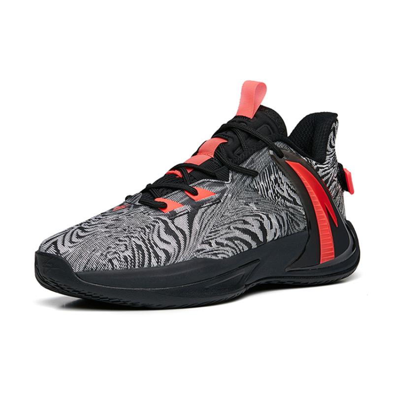 Anta Swoosh 2.0 Нескользящие износостойкие низкие баскетбольные кроссовки для выступлений Мужские Белые Черные Кроссовки 112231606-5