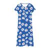 Fashion Women's Summer V-Neck Short Sleeve Floral Print Beach Dress