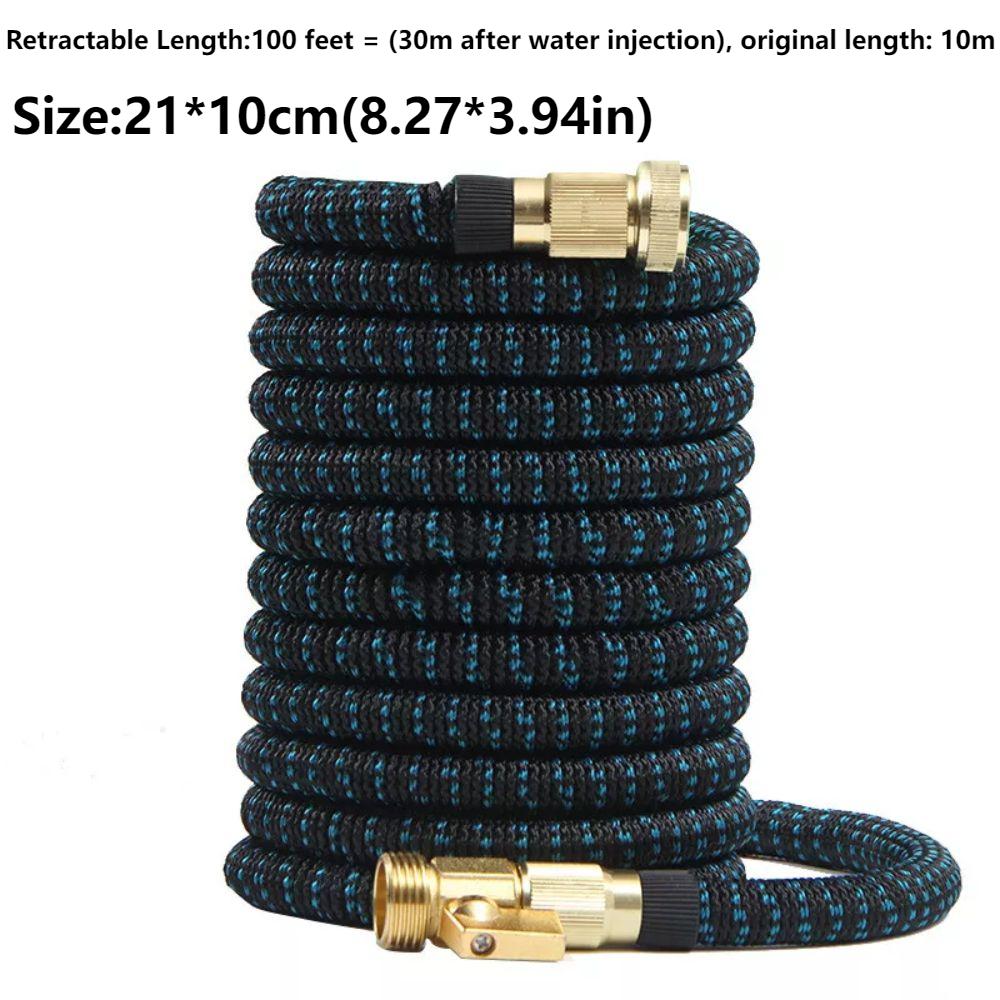 100FT High Pressure 4X Stronger Garden Water Hose Deluxe Heavy Duty Water Pipes Flexible Expandable Garden Sprayer Car Wash