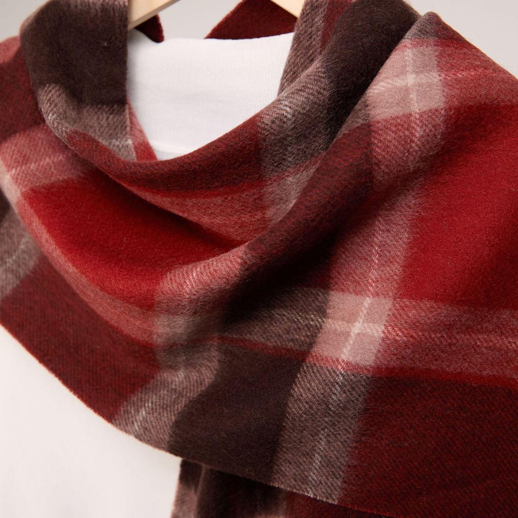 Warm Plaid Wool Scarf: Stylish British-Style Accessory for Men & Women, Perfect for Autumn & Winter