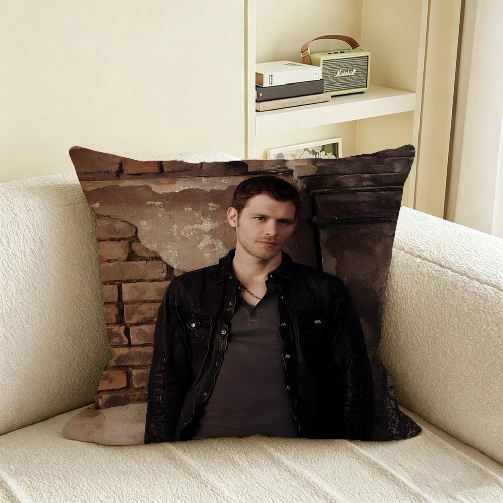 K-Klaus Mikaelson Cushion Cover Natural Linen Pillowcase Set, All-In-One Decor For Sofa, Bedroom & Chair