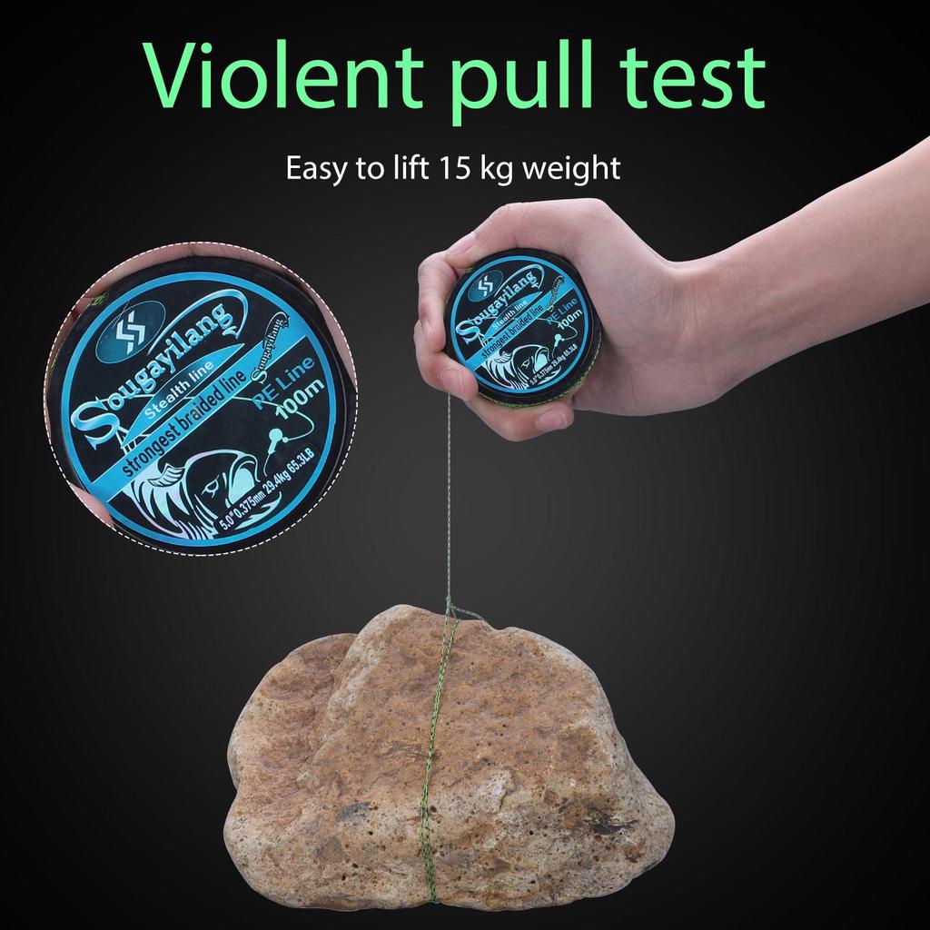 SOUGAYILANG Рыболовная леска 100 м, мультифиламентная плетеная японская рыболовная снасть для окуня, рыболовная проволока