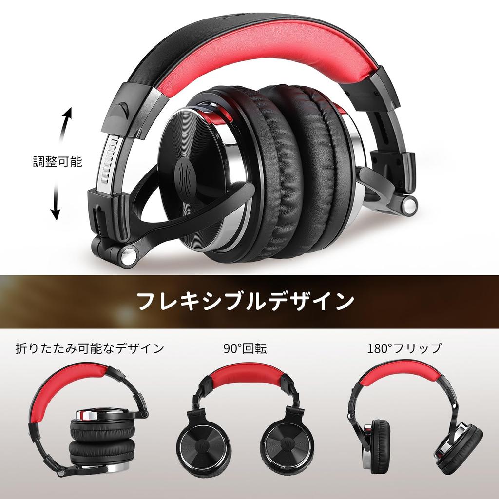 OneOdio Pro 10 Over Ear Headphones Wired Bass Headphones 50mm Driver Jack DJ Monitor Headphones Recording Mixing Studio Monitoring Guitar Podcast