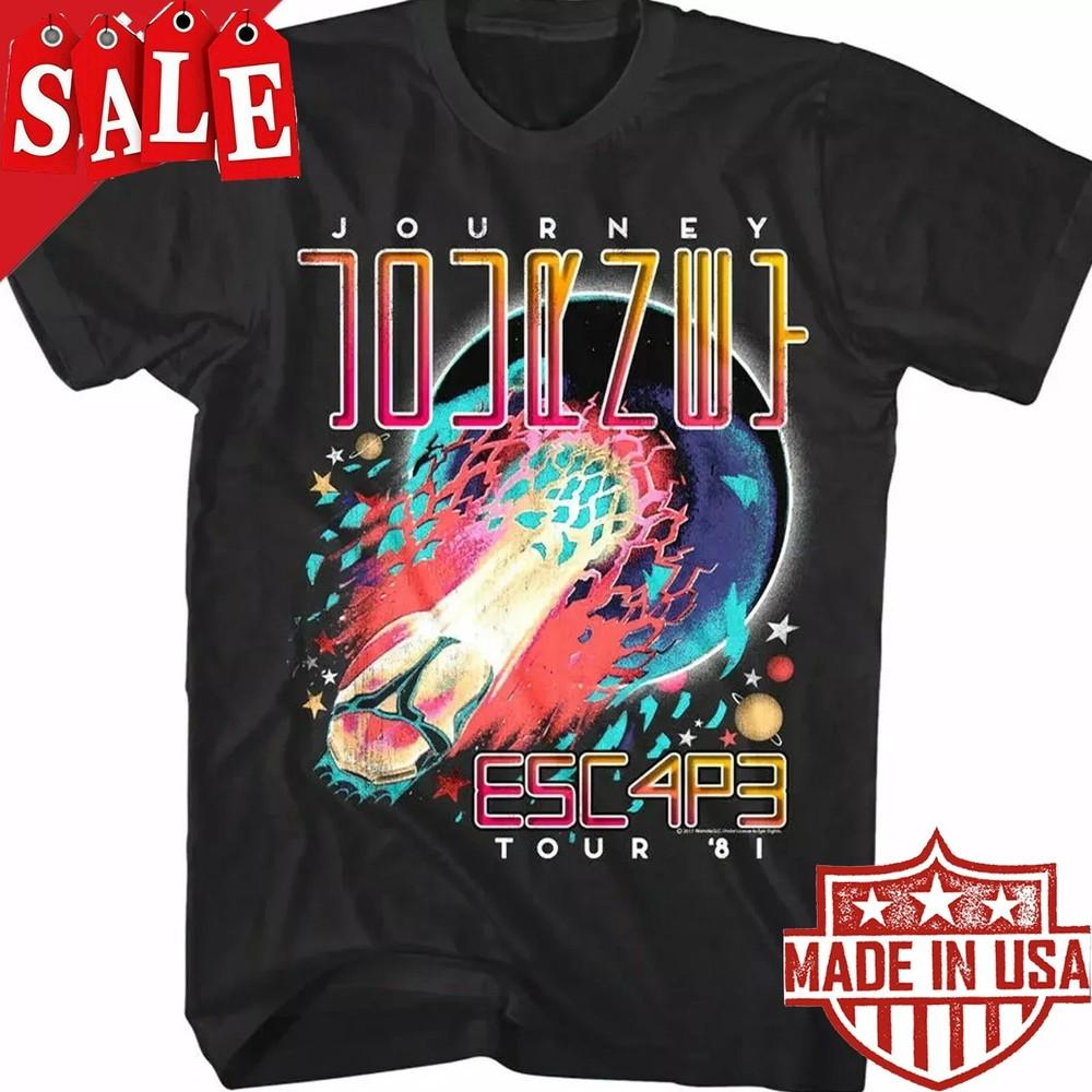Мужская футболка Journey Escape World Tour 1981 Футболка Для Музыкального Фаната SN12 Унисекс Футболка