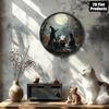 Vintage Halloween Metal Tin Sign Witch Cat Wall Art Decor For Bar Cafe