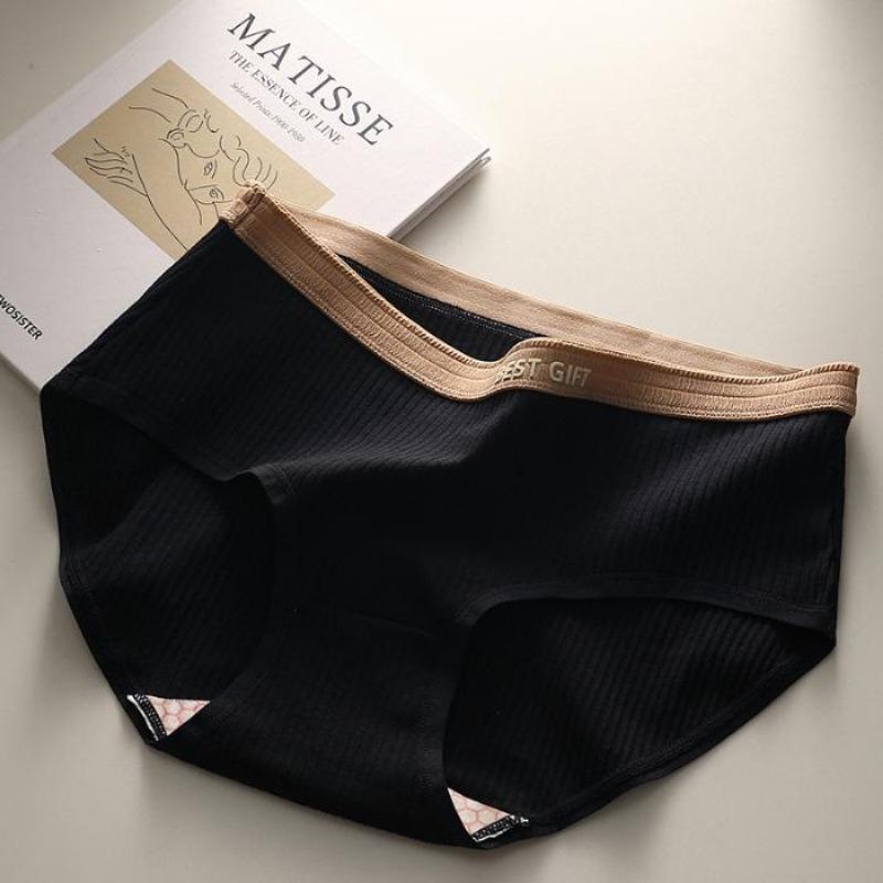 Женские хлопковые трусики со средней талией, удобные трусы, мягкие трусики для девочек, сексуальное нижнее белье