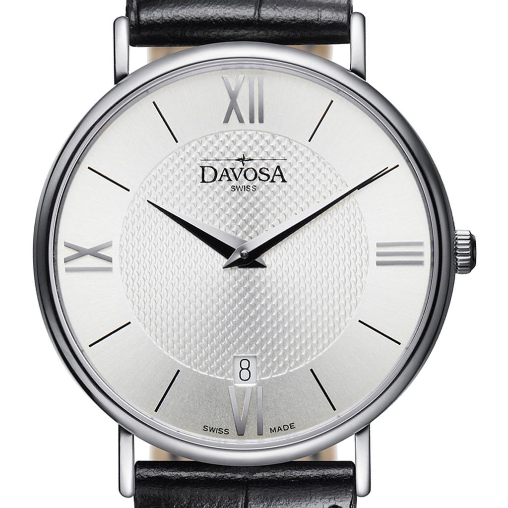 Часы 2 Hand Date Pianos II Swiss Made Black [Davosa] 162.485.15 Мужские