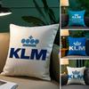 Нидерланды KLM Королевские голландские авиалинии Наволочка Плюшевая ткань Мягкая Двусторонняя печать Чехол для диванной подушки Наволочки для декоративных подушек