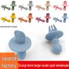Baby Food-Grade Silicone Fork & Spoon Set - Soft Short Fork & Spoon for Complementary Feeding & Training