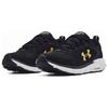 Under Armour Charged Assert 9 Comfortable Fabric Low Top Casual Running Shoes Men Sneakers Black Gold 3025705-007