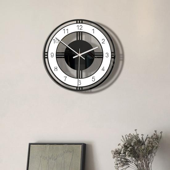 Ретро акриловые круглые циферблаты цифровые немые настенные часы для дома и офиса, подвесной декор