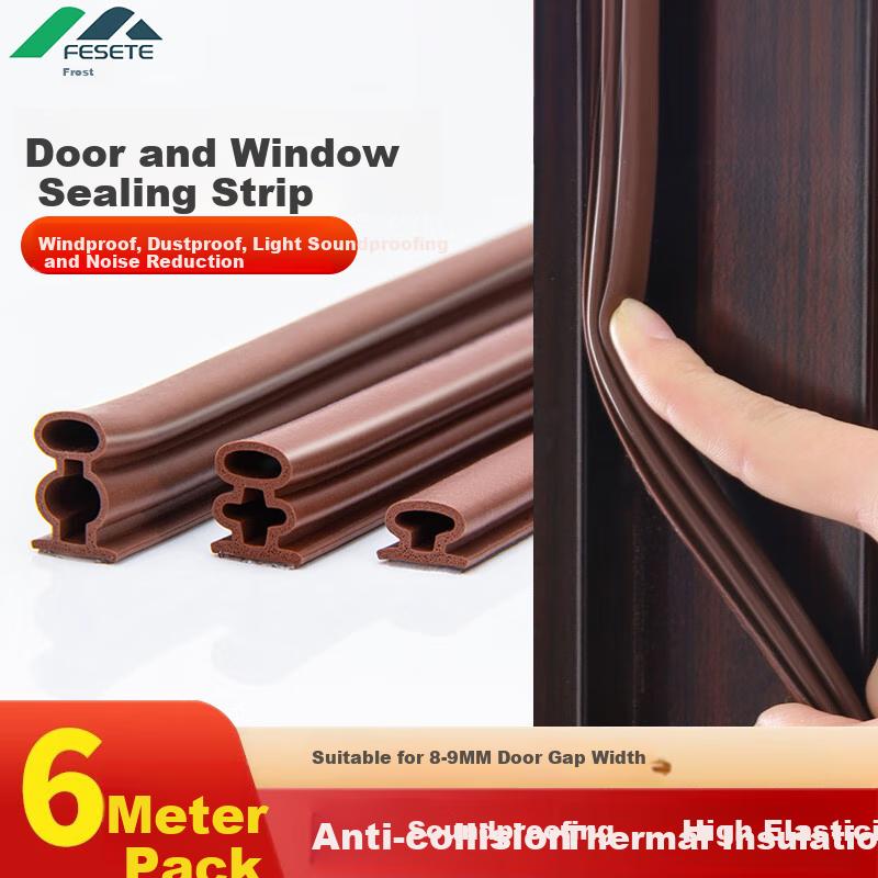 FESETE Door And Window Gap Sealing Strip, Glass Door Draft Stopper, Soundproof Windproof Gasket for Windows
