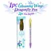 0.5mm Gleaming Wings Dragonfly Pen with Two Pen Refills Black Ink Pens  Stationery Supplies