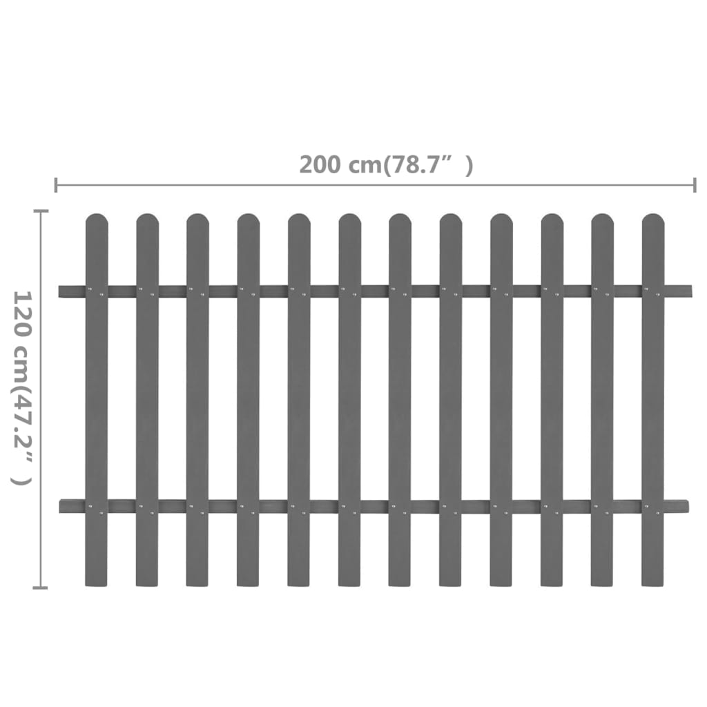 WPC Picket Fence 200 x 120 cm