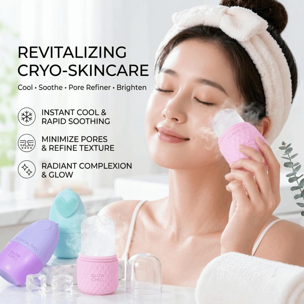 Silicone Ice Face Roller Shrink Pores Face Massage Roller  Skincare Routine