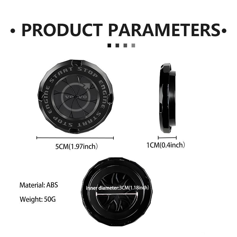 bgr3 Car Styling One-Click Start Button Protective Cover Universal For Volvo V50 S60 XC60 S40 XC40 XC90 V60 S80 S90 V70 XC70