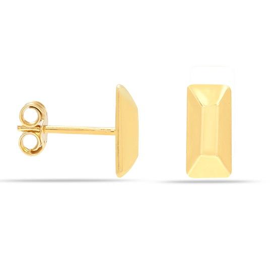 LeCalla Серьги-гвоздики в форме пирамиды из стерлингового серебра 18 карат с покрытием из стерлингового серебра 925 пробы для женщин-подростков