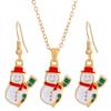 New Christmas Necklace Earrings Set With Santa Reindeer Tree Snowman Socks Designs Festive Ornaments
