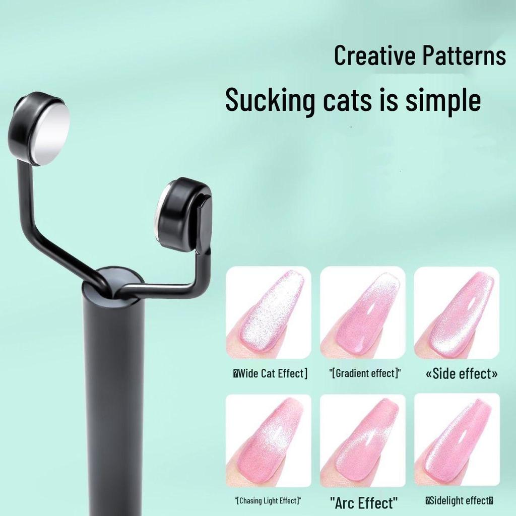 Y-Shaped Double-Headed Magnetic Stick for Cat Eye Gel Nail Polish Art
