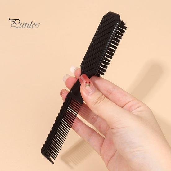 Щетка для волос двойного назначения, портативная, нежная чистка, компактная, удобная, пушистая, расческа для бороды, для сломанных волос