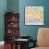 Russian Czech Republic Map City Illustration Map Canvas Painting Wall Art Poster Home Decoration