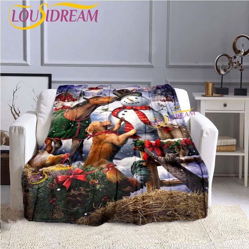 С Рождеством Санта-Клаус серии плюшевое фланелевое одеяло, одеяло, новогоднее постельное белье для детей и взрослых