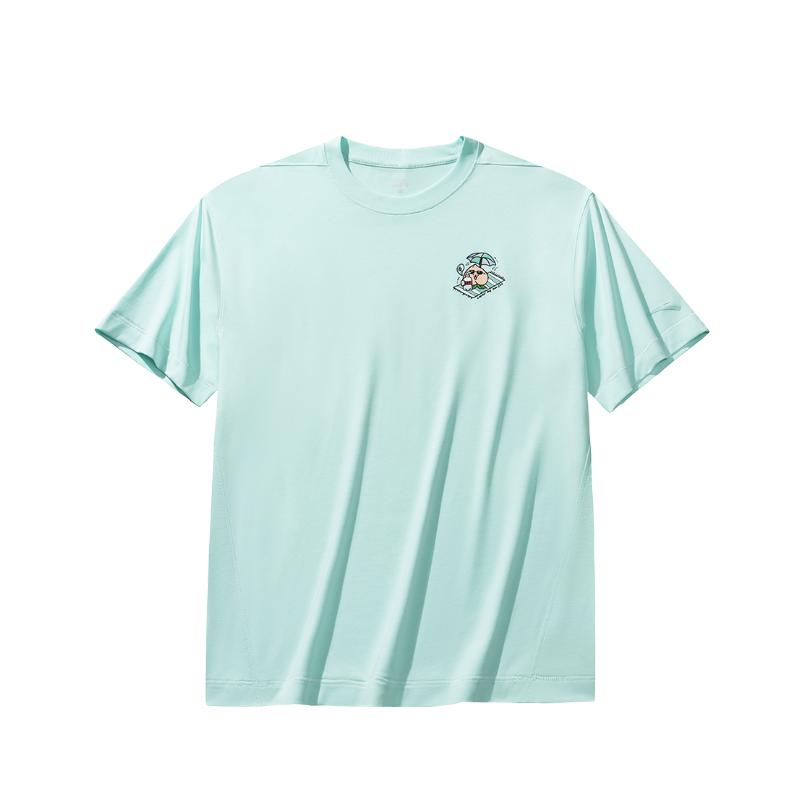 Anta Simple Breathable Round Neck Comfortable Sports Casual Short Sleeve T-Shirt Unisex Tops 172538103R-1